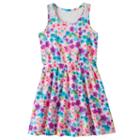 Girls 4-10 Jumping Beans&reg; Flower Patterned Slubbed Lace Racerback Dress, Girl's, Size: 6, White