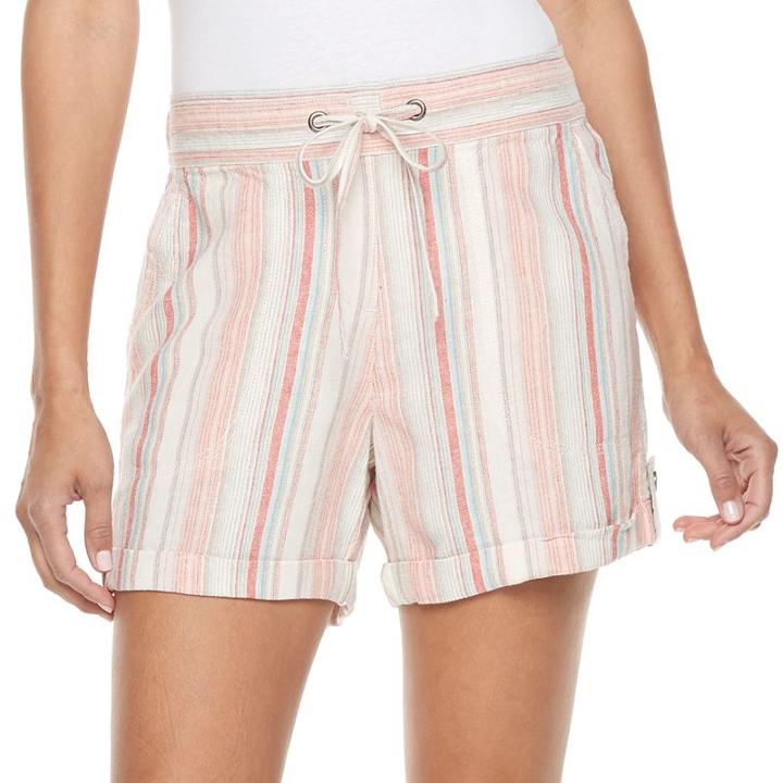 Women's Croft & Barrow&reg; Linen Blend Shorts, Size: Xl, Brt Red