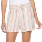 Women's Croft & Barrow&reg; Linen Blend Shorts, Size: Xl, Brt Red