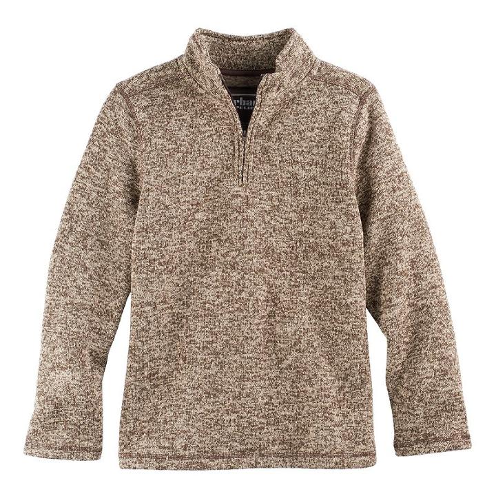 Boys 8-20 Urban Pipeline Quarter-zip Fleece Sweater, Size: Large, Brown