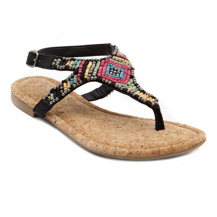 Sugar Trissie Women's Slingback Sandals, Girl's, Size: Medium (6), Black