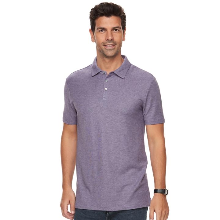 Men's Marc Anthony Luxury+ Solid Slim-fit Modal Polo, Size: Xxl, Drk Purple