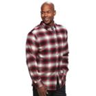 Men's Croft & Barrow&reg; True Comfort Plaid Classic-fit Flannel Button-down Shirt, Size: Xl, Brt Red