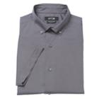 Men's Apt. 9&reg; Slim-fit Stretch Button-down Collar Dress Shirt, Size: M 15.5-16, Dark Grey
