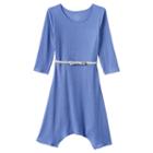 Girls 7-16 & Plus Size So&reg; Solid Textured Handkerchief Dress, Girl's, Size: 14 1/2, Brt Purple