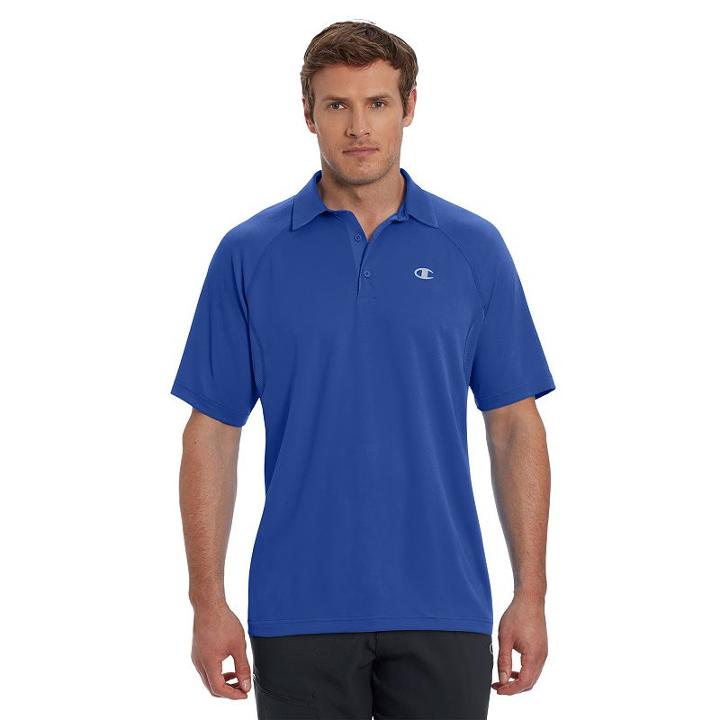 Men's Champion Catalyst Polo, Size: Large, Med Blue