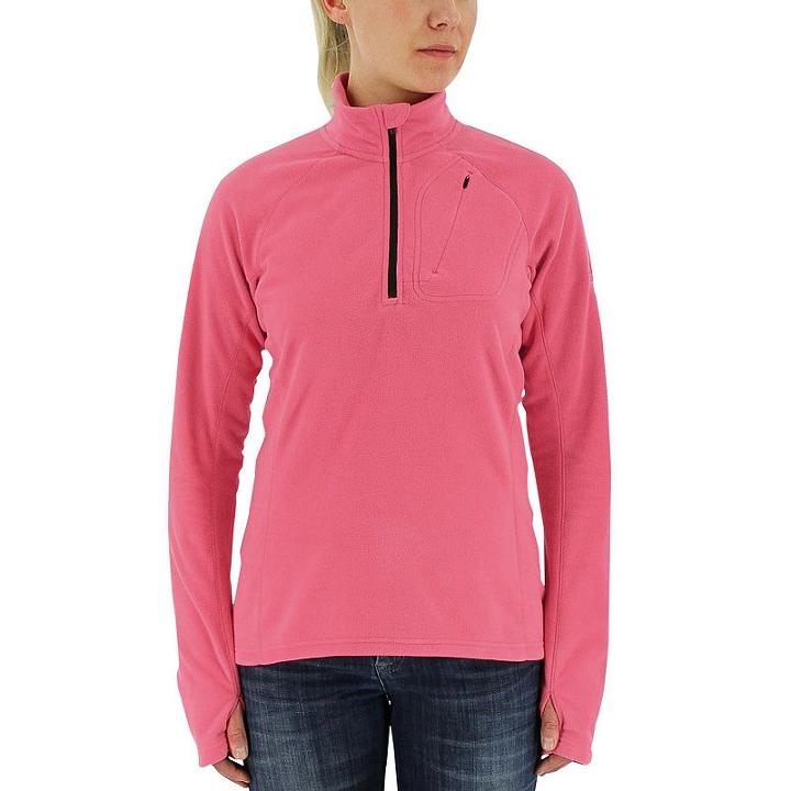 Women's Adidas Outdoor Half-zip Reachout Hiking Jacket, Size: Large, Med Pink