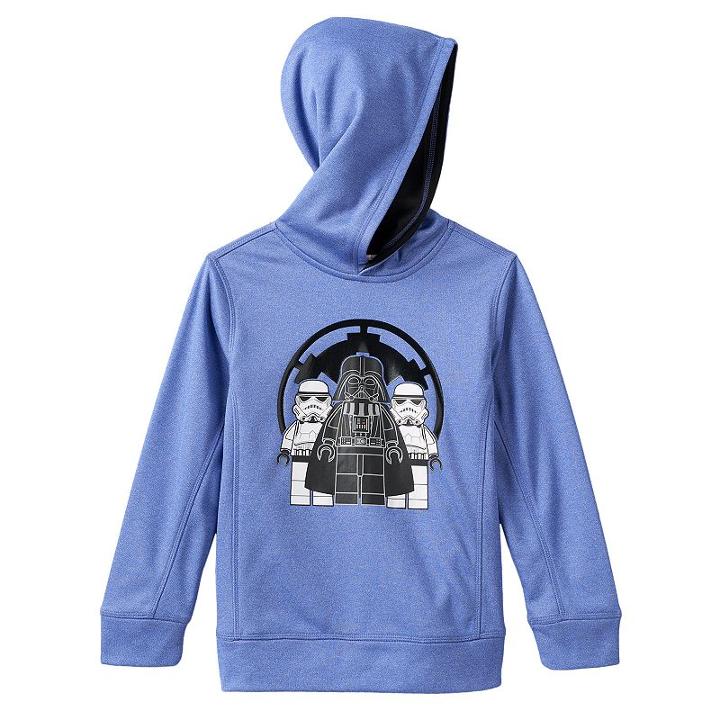 Boys 4-7x Lego Star Wars Darth Vader & Stormtroopers Space-dyed Fleece-lined Active Hoodie, Boy's, Size: 4, Blue Other