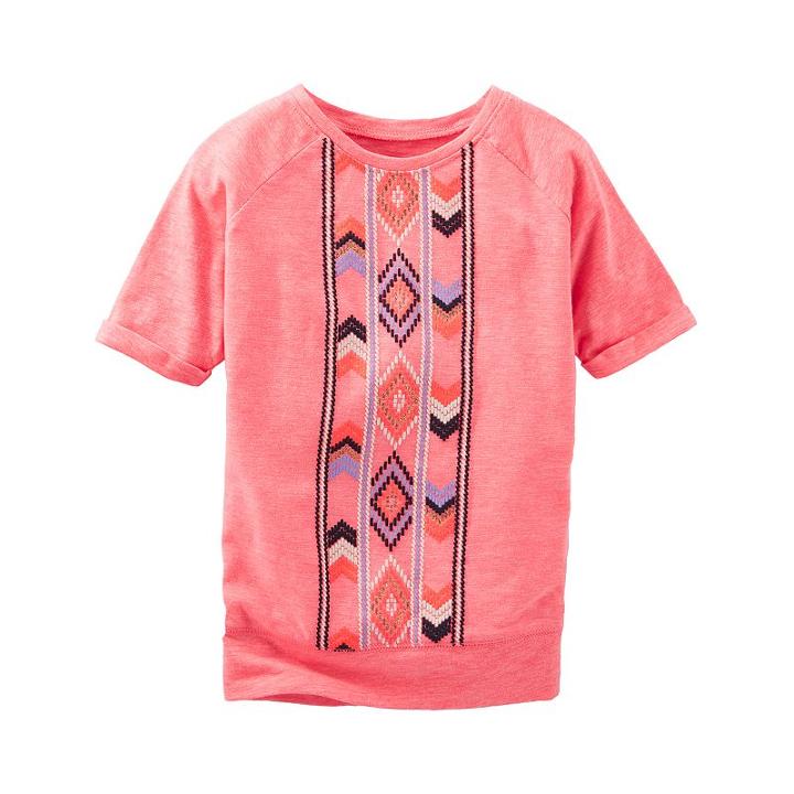 Girls 4-8 Oshkosh B'gosh&reg; Tribal Tee, Girl's, Size: 4, Orange