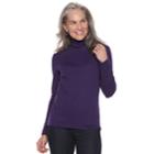 Women's Croft & Barrow&reg; Essential Turtleneck Top, Size: Xs, Drk Purple