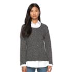 Women's Ab Studio Flecked Mock-layer Sweater, Size: Regular, Ovrfl Oth