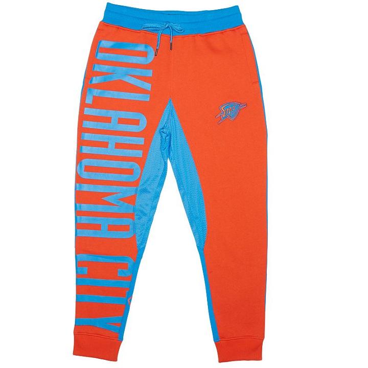 Men's Unk Oklahoma City Thunder Speckled Fleece Jogger Pants, Size: Xl, Light Blue