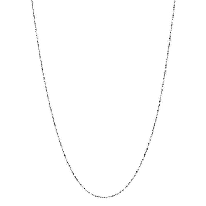 Sterling Silver Wheat Chain Necklace - 16-in, Women's, Grey