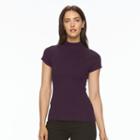 Women's Apt. 9&reg; Studded Mockneck Sweater, Size: Xxl, Purple