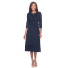 Women's Jessica Howard Sequin Swing Dress & Jacket Set, Size: 10, Blue (navy)