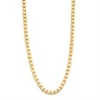 Men's Gold Over Silver Box Chain Necklace, Size: 24, Yellow