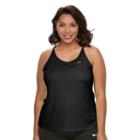 Plus Size Nike Miler Dri-fit Racerback Spaghetti Strap Tank, Women's, Size: 1xl, Grey (charcoal)