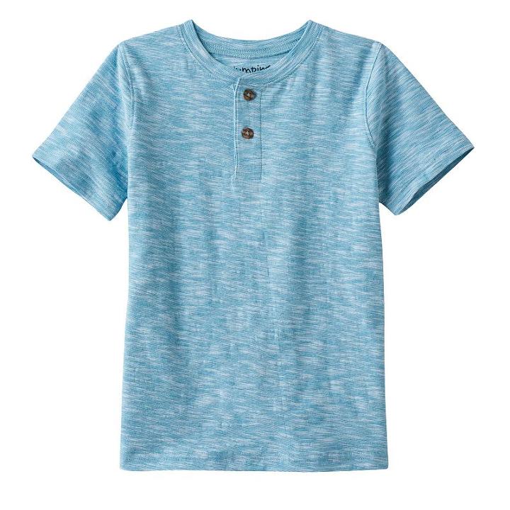Boys 4-10 Jumping Beans&reg; Slubbed Henley, Boy's, Size: 7x, Turquoise/blue (turq/aqua)