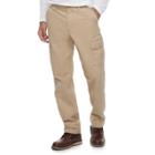 Men's Marc Anthony Slim-fit Stretch Brushed Twill Cargo Pants, Size: 34x30, Med Beige