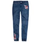 Girls 7-16 Levi's 710 Embroidered Flower Super Skinny Jeans, Size: 16, Light Blue