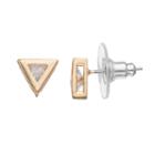 Lc Lauren Conrad Cubic Zirconia Nickel Free Triangle Stud Earrings, Women's, Gold