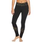 Women's Gaiam Splice Yoga Leggings, Size: Xs, Black Gold Foil