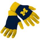 Adult Forever Collectibles Michigan Wolverines Knit Colorblock Gloves, Adult Unisex, Multicolor