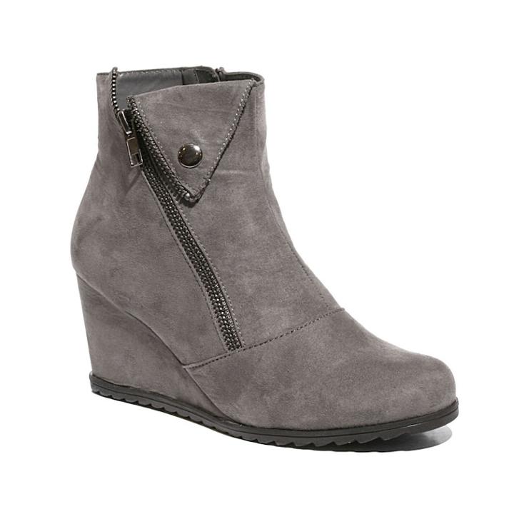 2 Lips Too Nine Women's Wedge Ankle Boots, Size: Medium (9), Grey