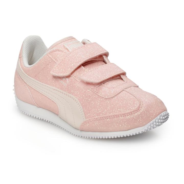 Puma Whirlwind Glitz V Pre-school Girls' Sneakers, Size: 11, White