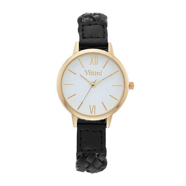 Vivani Women's Braided Watch, Size: Medium, Black