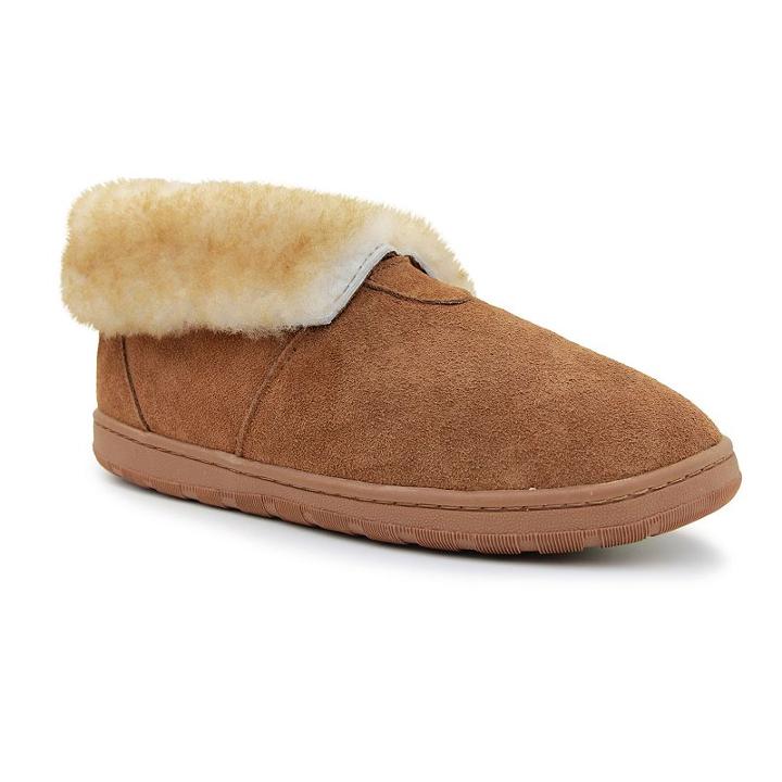 Lamo Men's Shearling Bootie Slippers, Size: Medium (13), Brown