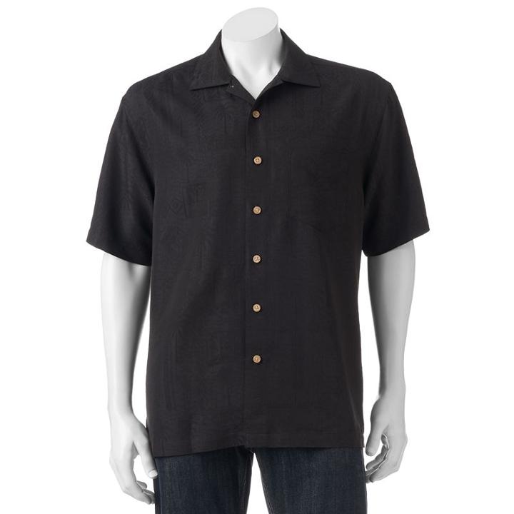 Big & Tall Batik Bay Classic-fit Tropical Button-down Shirt, Men's, Size: Xxl Tall, Black
