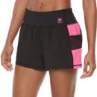 Women's Fila Sport&reg; Colorblock Running Shorts, Size: Large, Med Pink