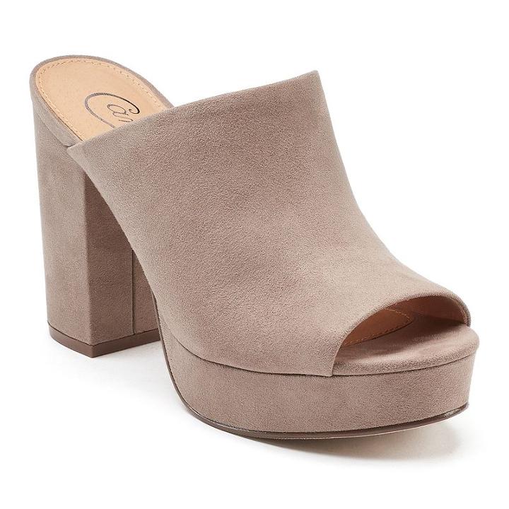 Candie's&reg; Admire Women's Platform Mules, Teens, Size: Medium (10), Med Grey