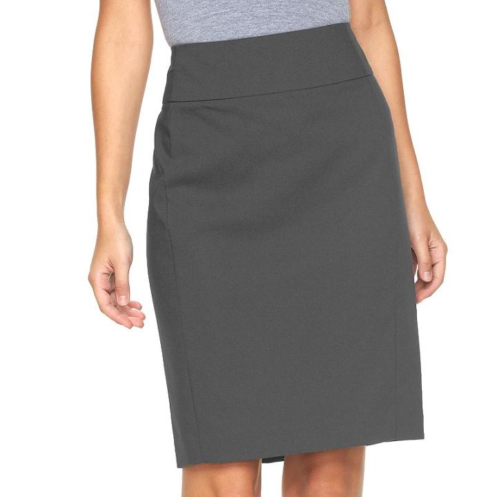 Women's Apt. 9&reg; Torie Pencil Skirt, Size: 8, Grey (charcoal)