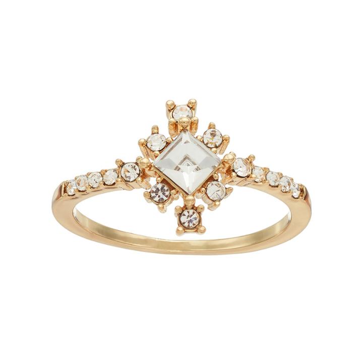 Lc Lauren Conrad Square Cluster Ring, Women's, Size: 7.50, Gold