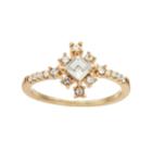 Lc Lauren Conrad Square Cluster Ring, Women's, Size: 7.50, Gold