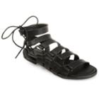 Journee Collection Cleo Women's Gladiator Sandals, Size: Medium (6.5), Black