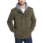 Men's Levi's&reg; Hooded Military Trucker Jacket, Size: Medium, Med Green