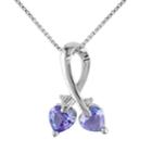 Stella Grace Tanzanite & Diamond Accent Sterling Silver Pendant Necklace, Women's, Size: 18, Purple