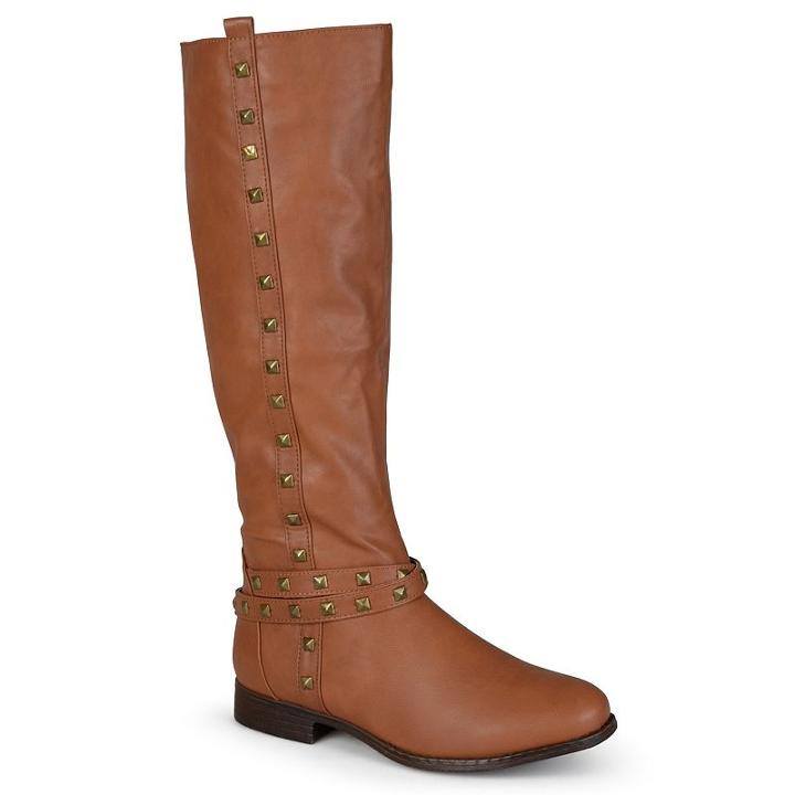 Journee Collection Chillum Women's Studded Tall Boots, Girl's, Size: 6, Brown