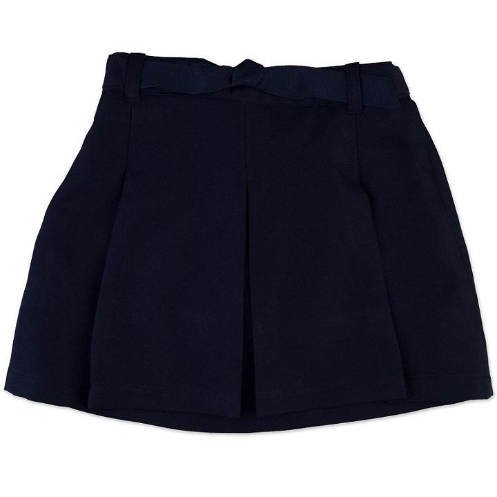 Girls 4-7 Chaps Pleated School Uniform Faux-belt Skort, Girl's, Size: 6, Blue (navy)