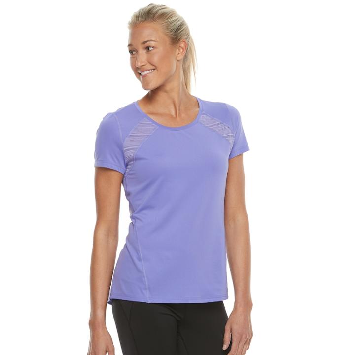 Women's Tek Gear&reg; Performance Pieced Base Layer Tee, Size: Small, Med Purple