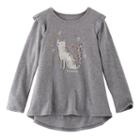 Girls 4-10 Jumping Beans&reg; Ruffle Swing Tunic, Size: 7, Med Grey