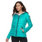 Women's Halitech Hooded Packable Puffer Jacket, Size: Small, Blue