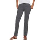 Women's Sonoma Goods For Life&trade; Straight-leg Sateen Pants, Size: 6, Dark Grey