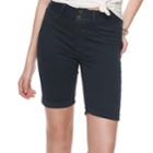 Juniors' So&reg; High-waisted Ultimate Bermuda Shorts, Teens, Size: 7, Black
