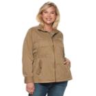 Plus Size Sonoma Goods For Life&trade; Utility Jacket, Women's, Size: 4xl, Med Brown