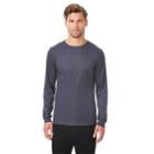 Men's Heat Keep Performance Ribbed Crewneck Tee, Size: Regular, Grey (charcoal)