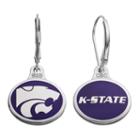 Fiora Kansas State Wildcats Sterling Silver Team Logo Drop Earrings, Women's, Multicolor